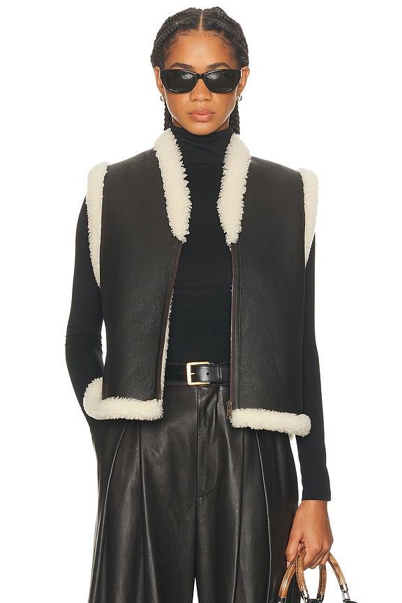 The Row Vestina Vest in Black | FWRD