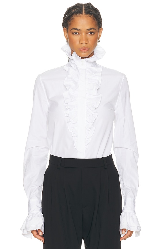 Zimmermann Lyrical Lace Blouse in Cream | FWRD