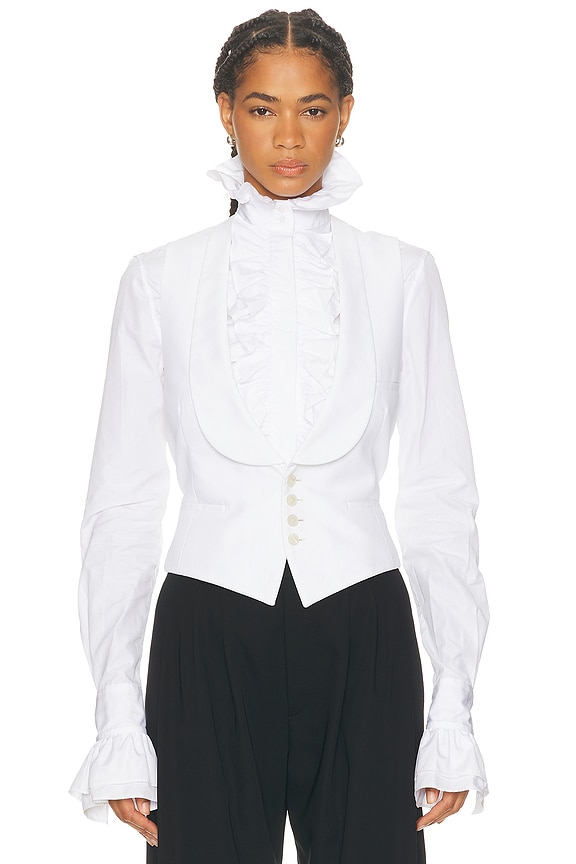 Chloe Crepe De Chine Blouse in White | FWRD Chloe Crepe De Chine Blouse in White | FWRD