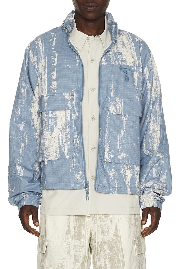 GREG LAUREN デニム切替 ミリタリーKIMONOジャケット SIZE3 Greg Lauren Army Kimono in Blue & Army | FWRD