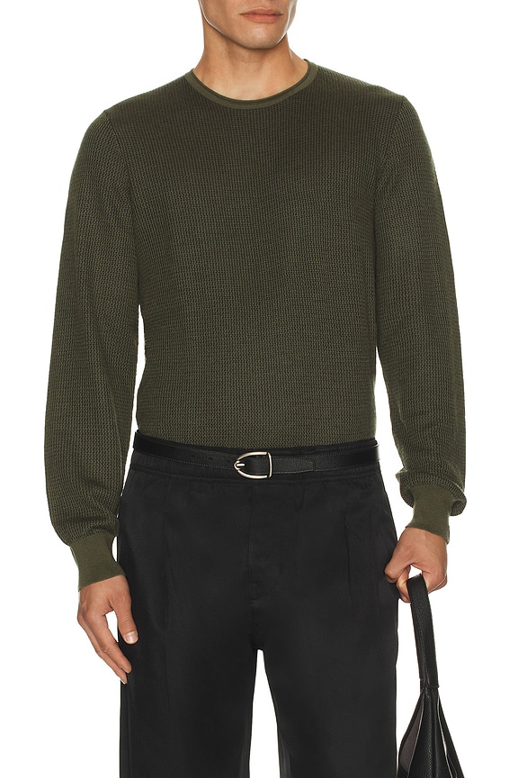 Stone Island Quarter Zip Sweater in Olive | FWRD