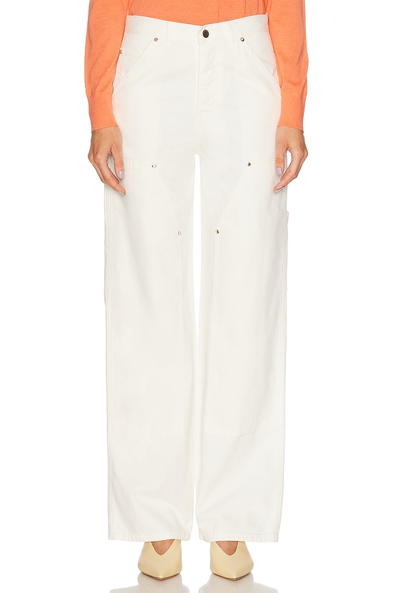 Raf Simons Wide Fit Denim Pants in White | FWRD