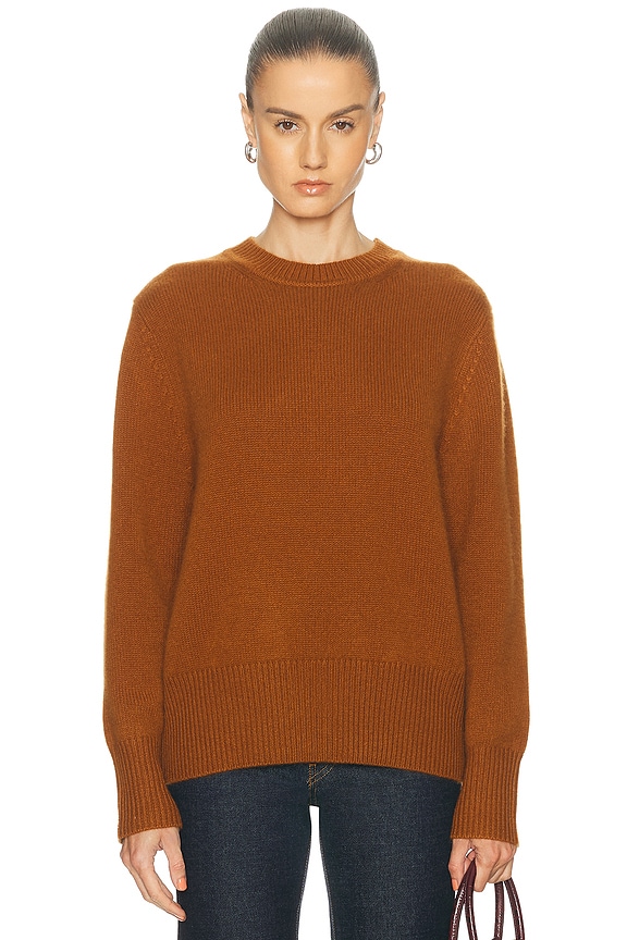 ALAÏA Relaxed Regular Fit Cashmere Sweater in Orange | FWRD