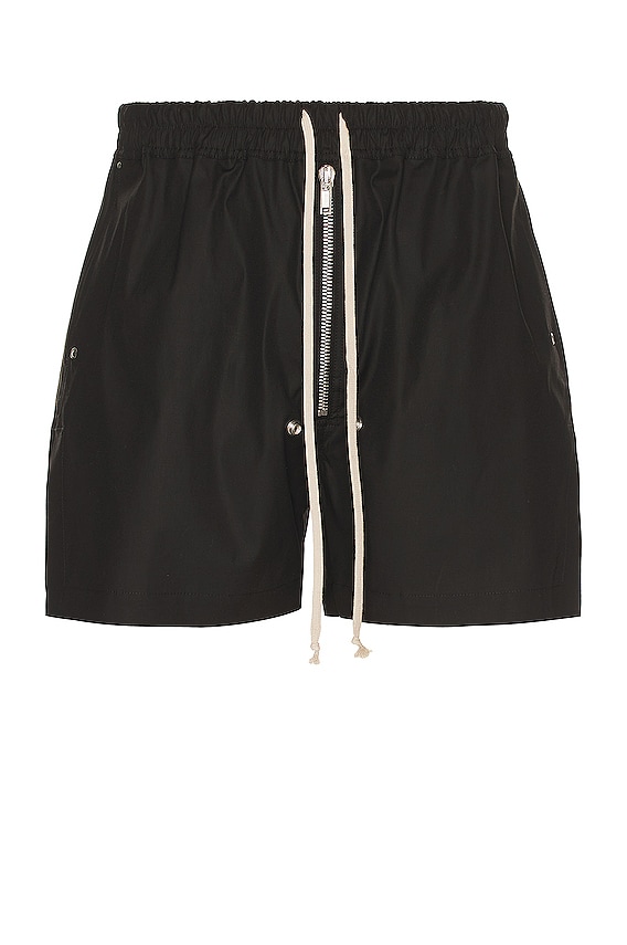 Rick Owens Drawstring Karloff Boxers in Black & Oyster | FWRD