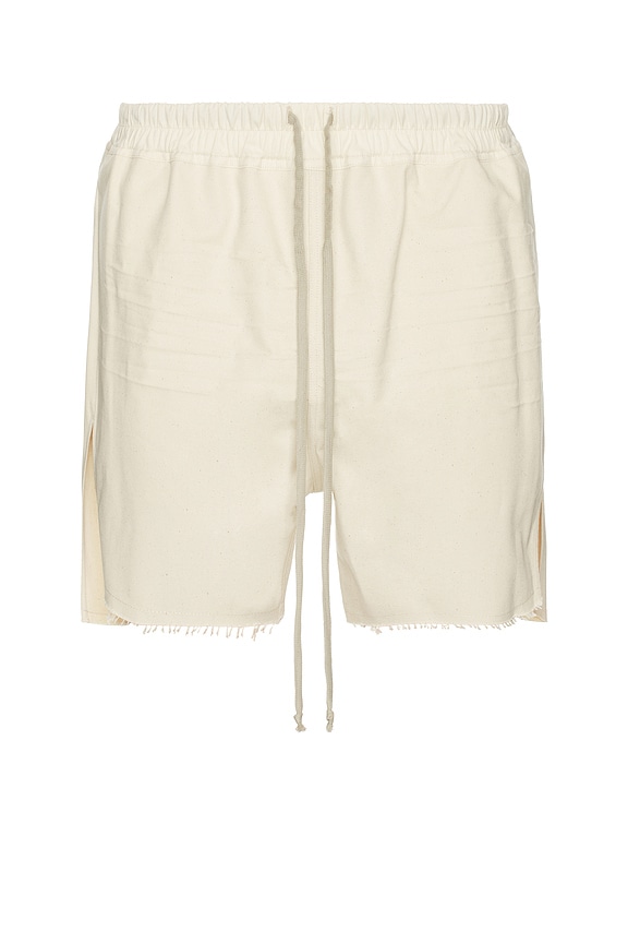 Amiri Bandana B-Ball Shorts in Black & Grey | FWRD