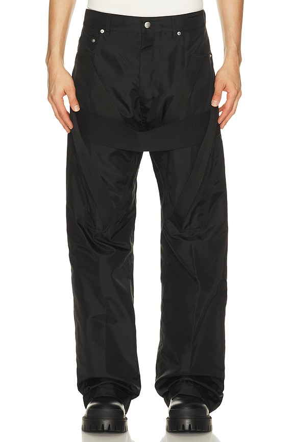 Rick Owens Strapped Wide Bela Pants in Black | FWRD