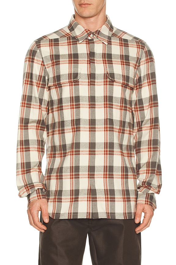 Rick Owens Work Shirt in Acid Plaid | FWRD