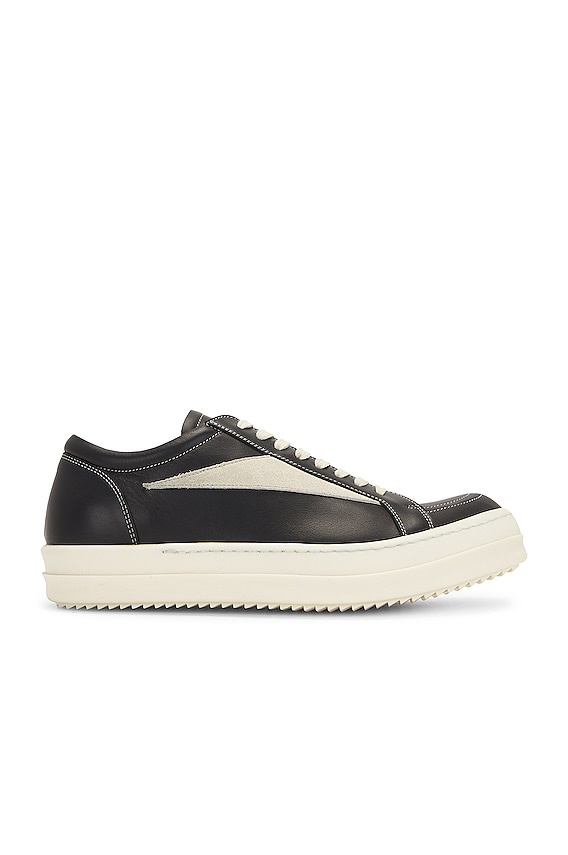 rick owensスニーカー Rick Owens Vintage Sneaker in Black & Milk | FWRD