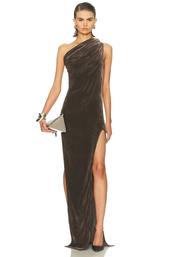 Rick Owens Athena Dress in Mahogany | FWRD