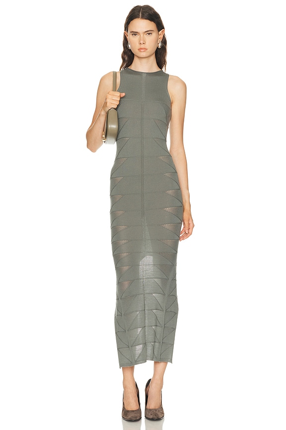Aje Cosmos Cut Out Midi Dress in Handpainted Teal Ombre | FWRD