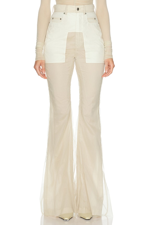 DRKSHDW by Rick Owens Bolan Bootcut in Natural | FWRD