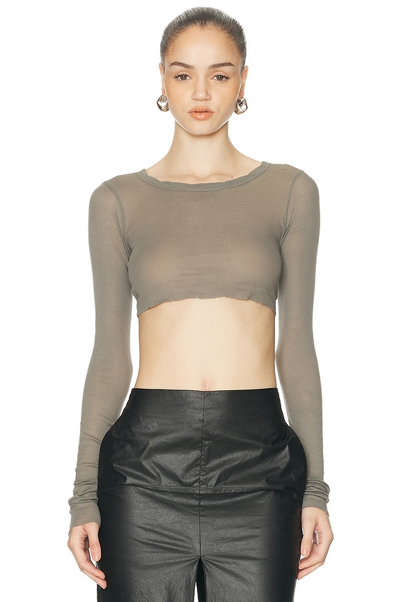 トップス rick RICK OWENS LILIES Jade Crop Top in Dark Pearl | FWRD