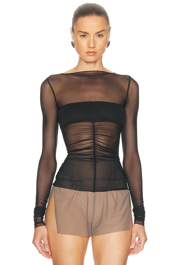 Christopher Esber Veiled Top in Black | FWRD