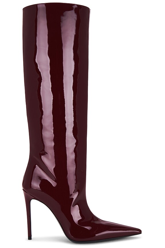 Bottes Pointues Ultra-hautes CQ Couture - Rouge - Taille 43 - 100% Cuir - Made In Italy