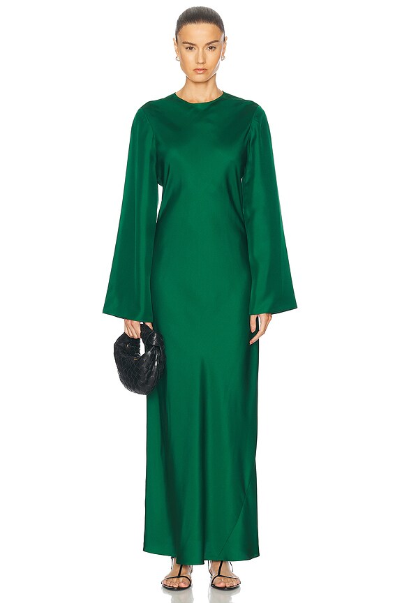 Raquel Allegra Drama Maxi Dress in Army | FWRD