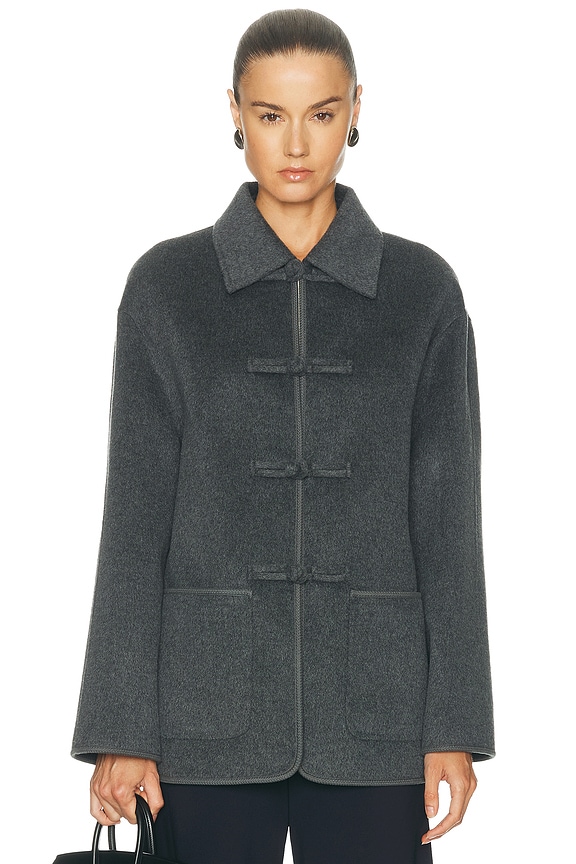 Miu Miu Zip Up Jacket in Grey | FWRD