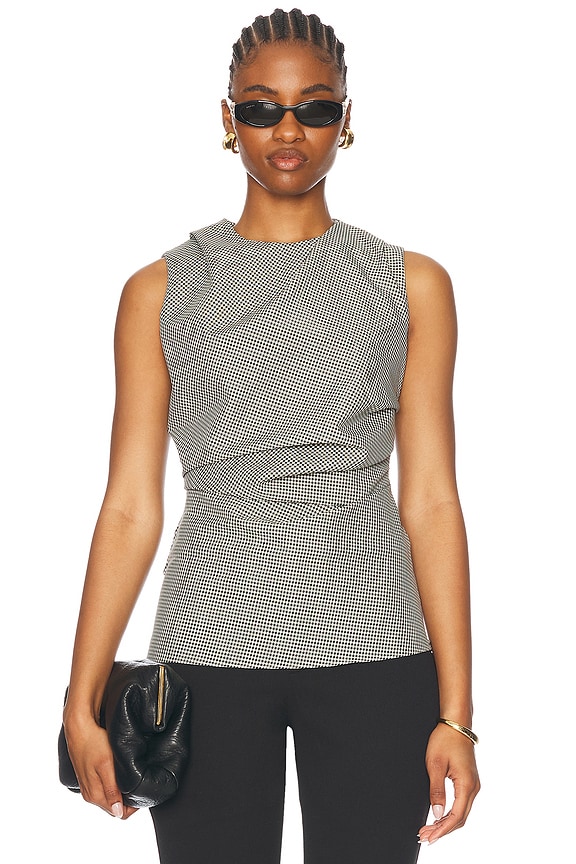 Missoni Zig Zag Sleeveless Top in Brown & White Tones | FWRD