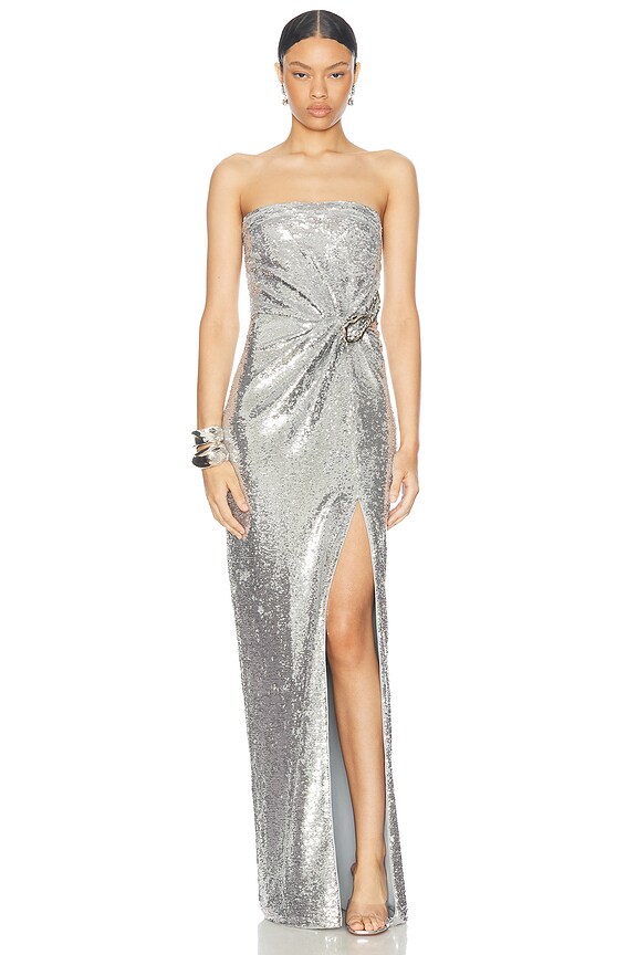 Rick Owens Prong Gown in Gunmetal | FWRD