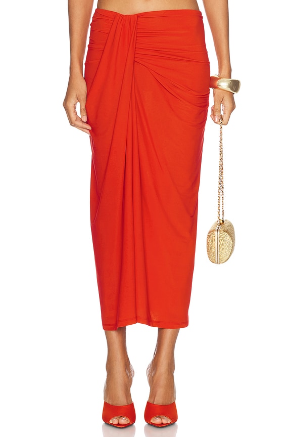 Zimmermann Tranquillity Scarf Mini Skirt in Red Fields | FWRD