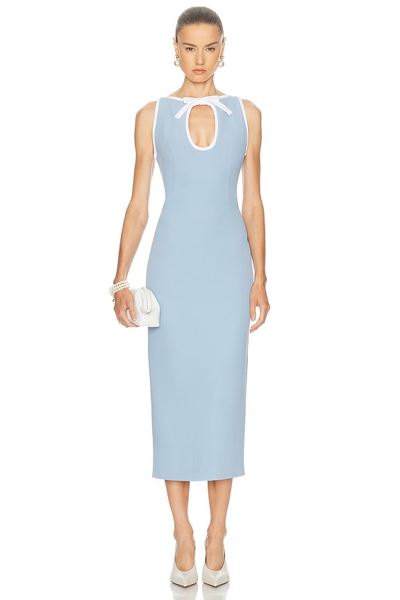 Enza Costa Silk Rib Maxi Tank Dress in Cornflower | FWRD