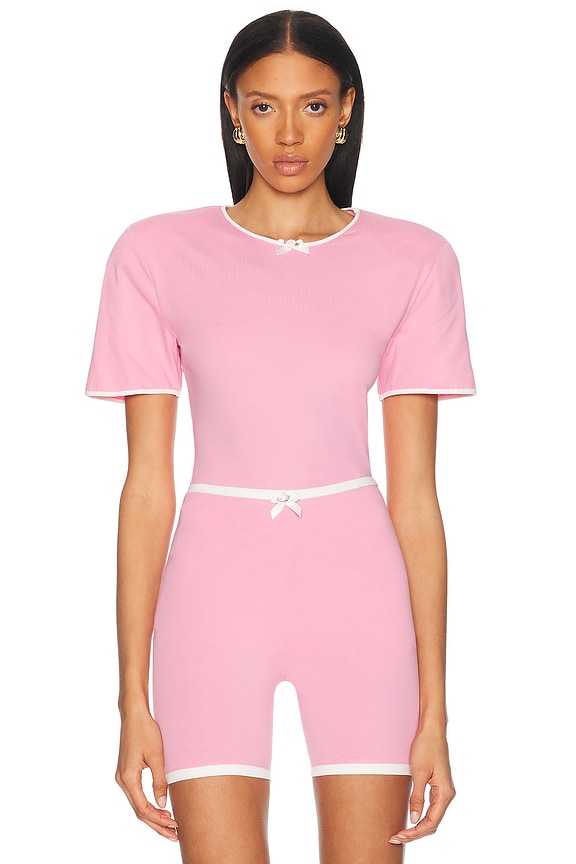 Balenciaga Pink and White Swing Shirt Balenciaga