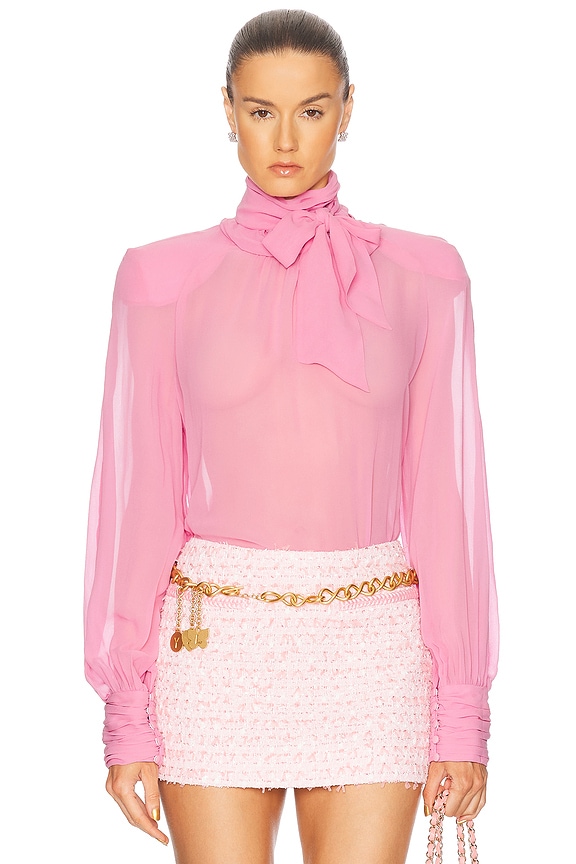 Zimmermann Silk Cowl Blouse in Petal | FWRD Zimmermann Silk Cowl Blouse in Petal | FWRD