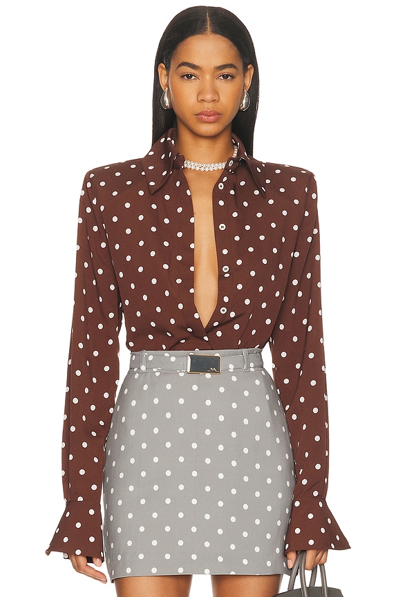 Isabel Marant Etoile Maria Top in Grenat | FWRD