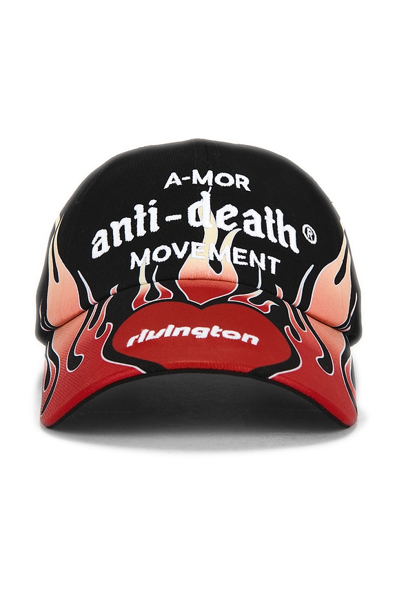 Palm Angels Curved Logo Mesh Cap in Green | FWRD