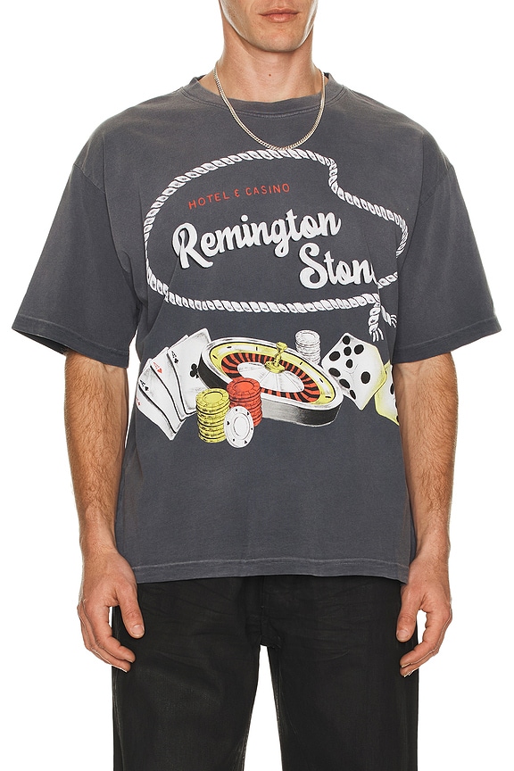 【ジミンさん着用】Rhude Desert Racing Tee Rhude Desert Racing Tee in Vintage Grey | FWRD