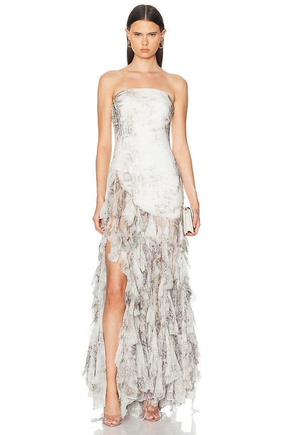 SIMKHAI Elise Midi Dress in White | FWRD