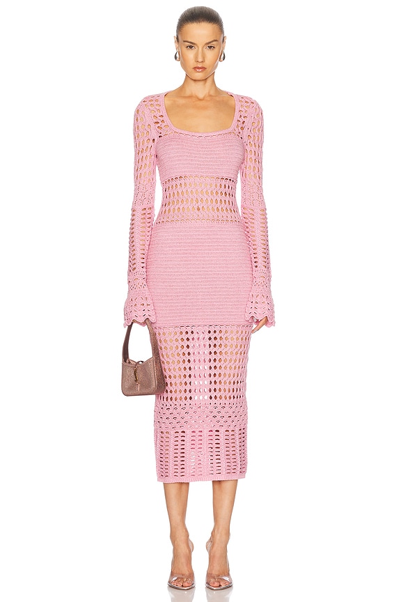 Alex Perry Stanton Ruched Sweetheart Cup Dress in Fluro Pink | FWRD
