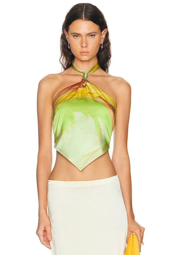 Cult Gaia Quella Top in Gold | FWRD