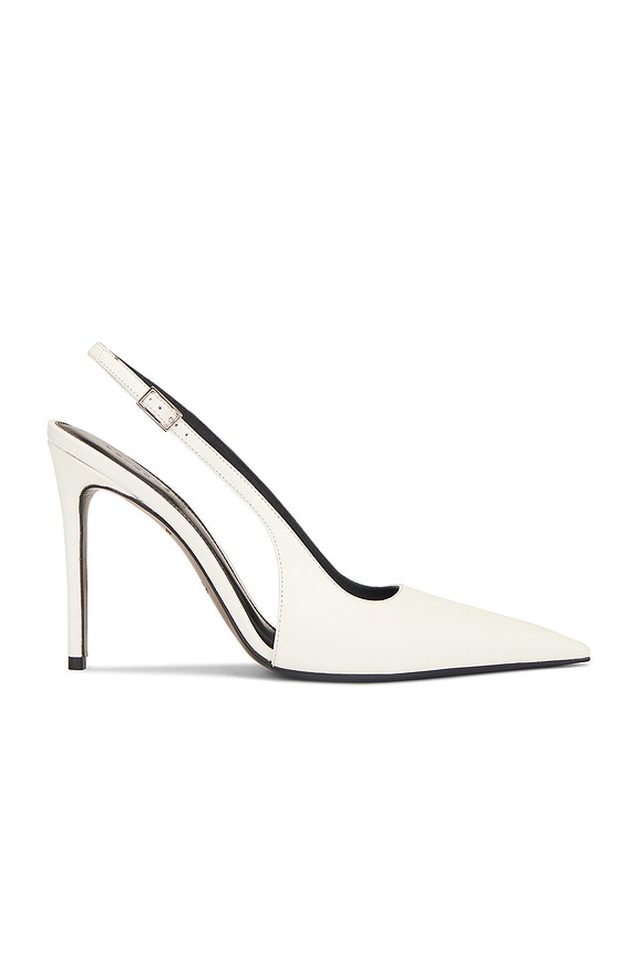 訳あり【Valentino ヴァレンティ】ホワイト ハイヒール サイズ35.5 Valentino Garavani V Logo 100 The Bold Edition Pump Heel in