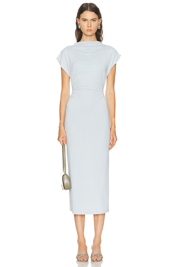 Victoria Beckham Fitted T Shirt Dress in Cobalt | FWRD
