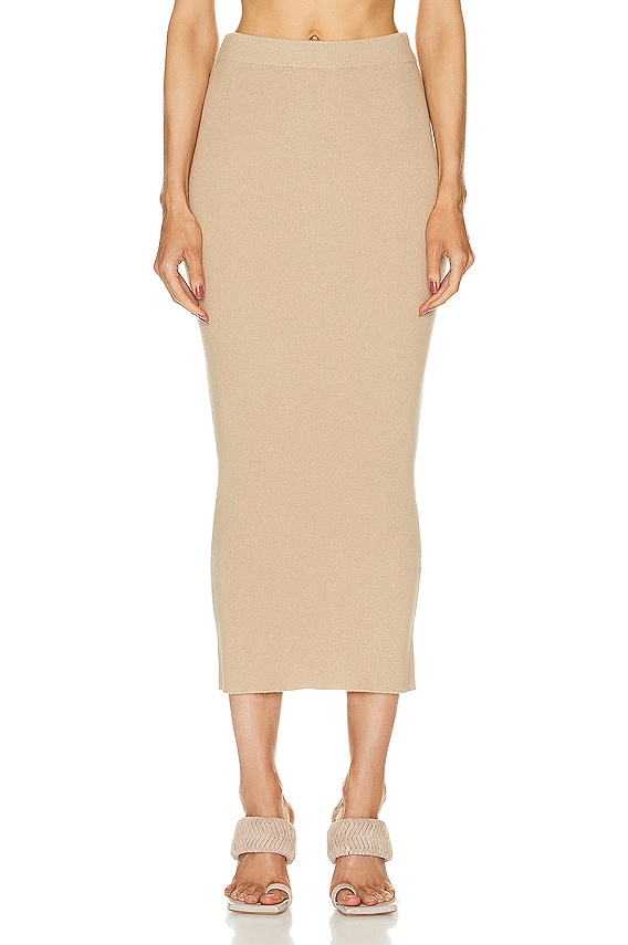 Rick Owens Pillar Long Skirt in Pearl | FWRD