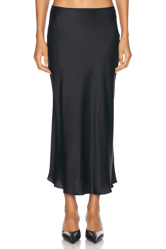 Enza Costa Poplin Bubble Skirt in Black | FWRD