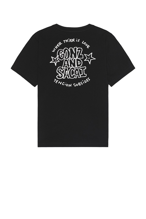 Balenciaga Short Sleeve Soccer T-Shirt in Black & White | FWRD