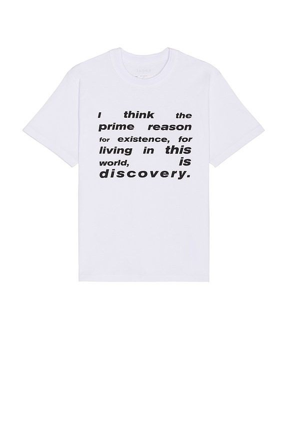 Raf Simons Easy Fit Summer Games Tee in White & Black | FWRD