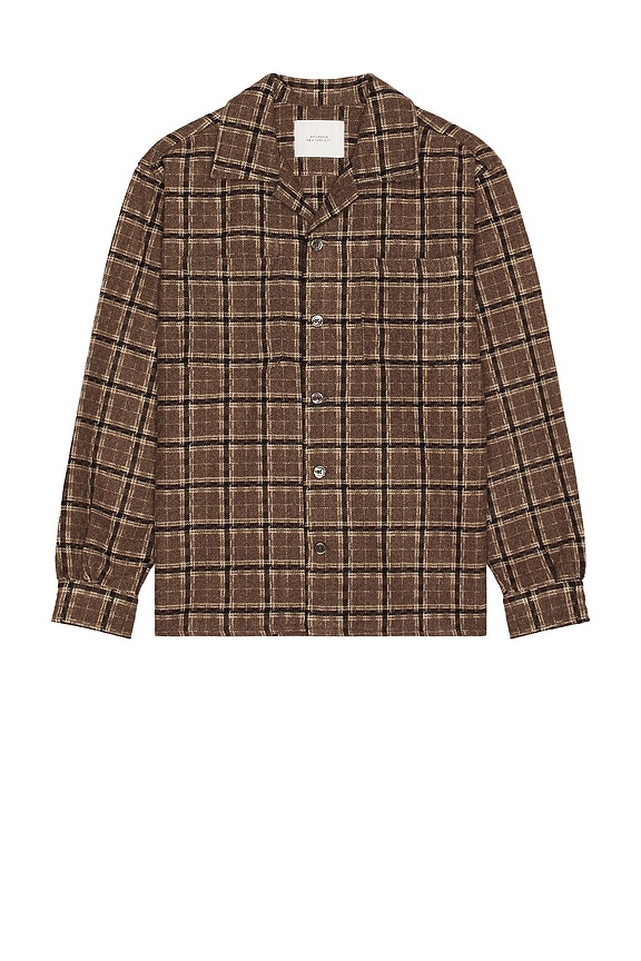 Tシャツ・カットソー AMIRI Amiri Bleach Patch Flannel Bandana Shirt Amiri Bleach Bandana Plaid in Brown | FWRD