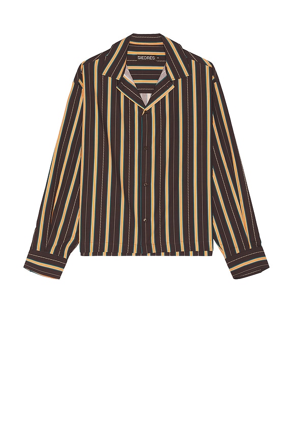 ★ANDERSSON BELL★ETHNIC STRIPE LONG SLEEVE Andersson Bell Kurt Stripe Long Sleeve T-Shirt in Black | SVD