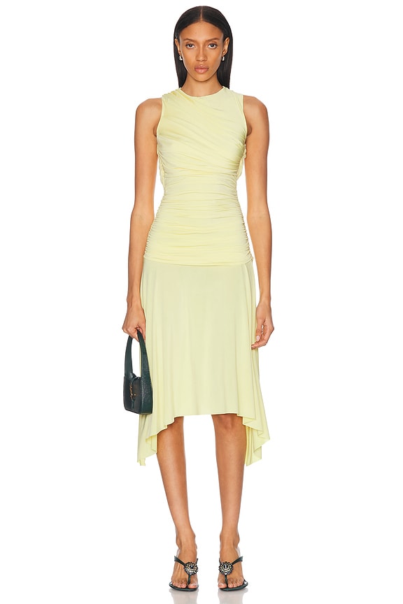 ワンピース THE ATTICO FW25 Asymmetrical dress (251WCW00243 100) The Attico one-shoulder Asymmetric Midi Dress | Black | FARFETCH