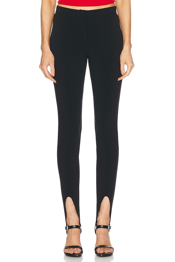 Roland Mouret Mortimer Stretch Cotton Trousers in Black | FWRD