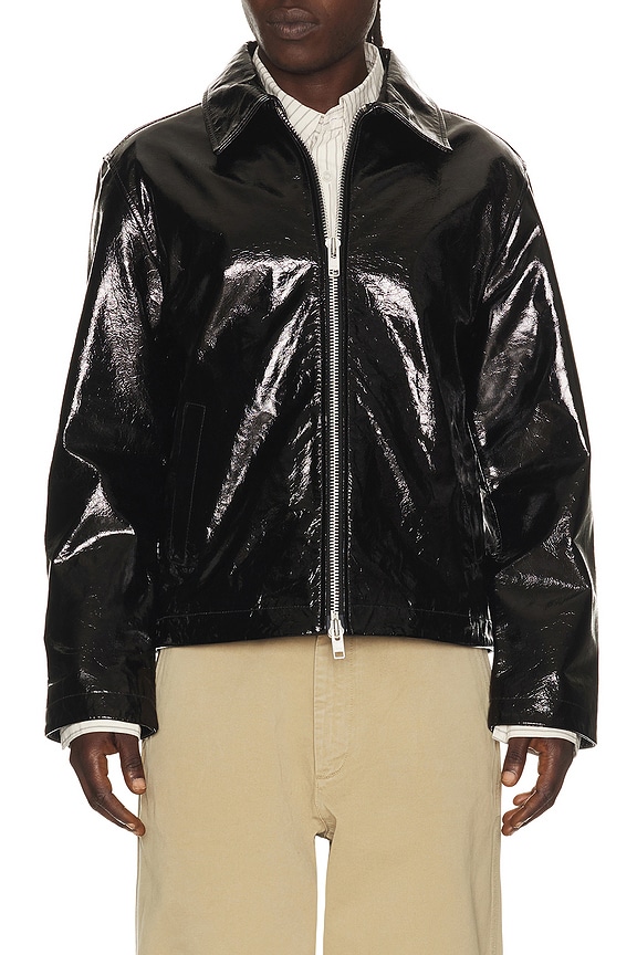 Rick Owens Mollino Lambskin Jacket in Black | FWRD