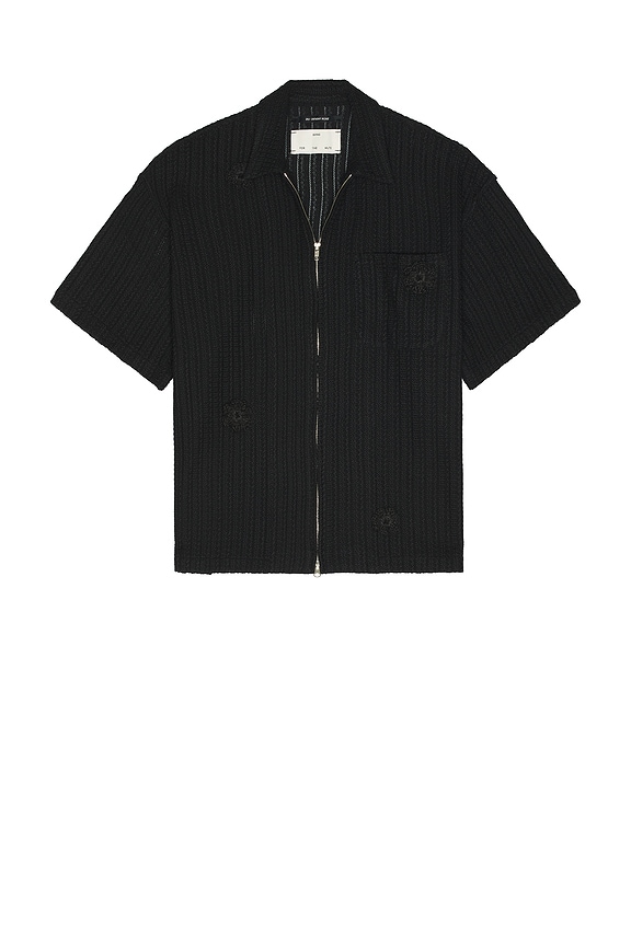 Noir Fr(ノアファー)Kesa open collar shirt