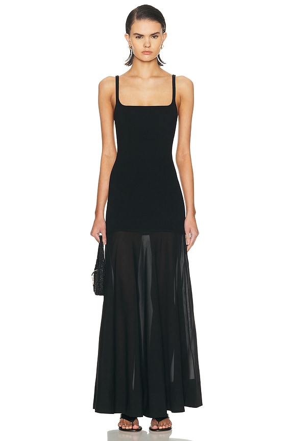 Christopher Esber Deconstruct Multi Panel Knit Dress in Black | FWRD