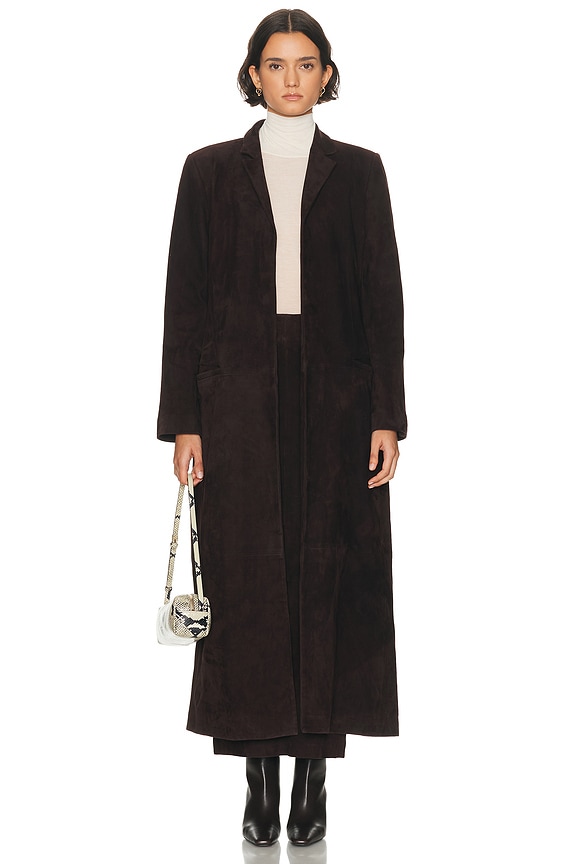 Staud Sanza Coat in Bark | FWRD