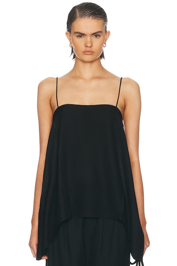 Cecilie Bahnsen Selena Top in Black | FWRD