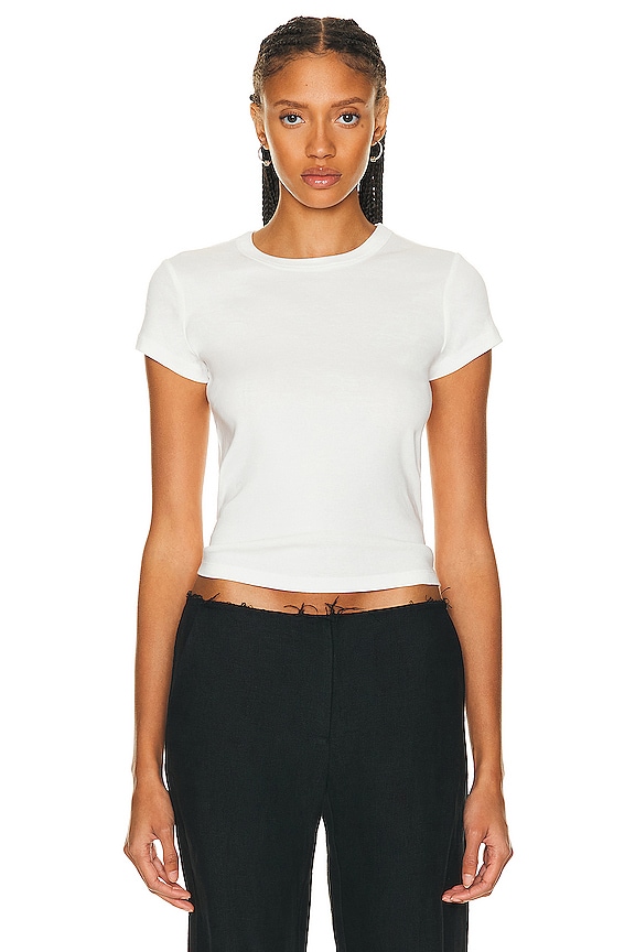 Helmut Lang Twist Crop Top in White | FWRD