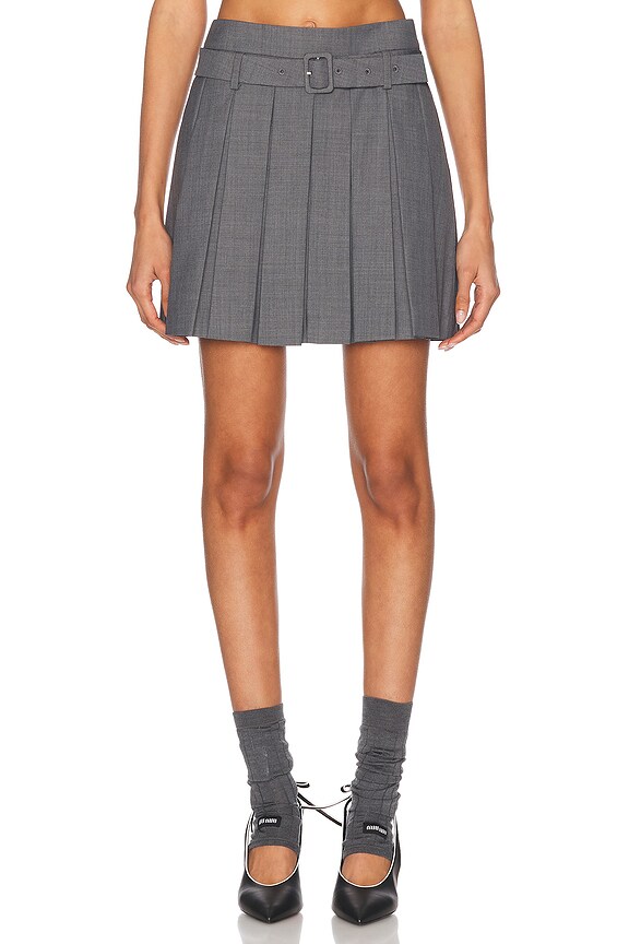 スカート GANNI Stretch Striped Flounce Mini Skirt GANNI Stretch Striped Flounce Mini Skirt