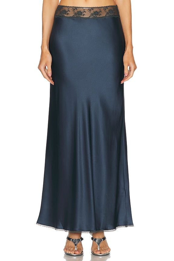 ワンピース STAUD Women Mid Skirts R24F2184JO BLACK NAVY Black STAUD Sea Skirt | Shopbop
